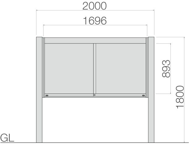 アルミ掲示板　RGP-1810